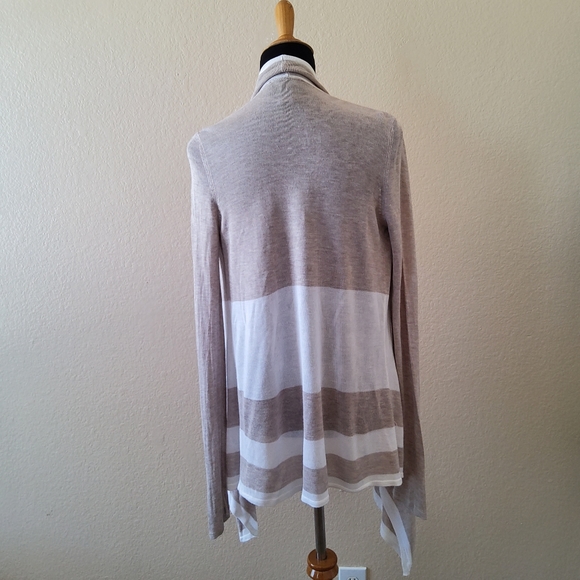 INC International Concepts Open Front Color Block Draped Cardigan S - Picture 4 of 8